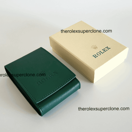 Rolex Watch Green Case Travel Pouch Soft Leather Protection